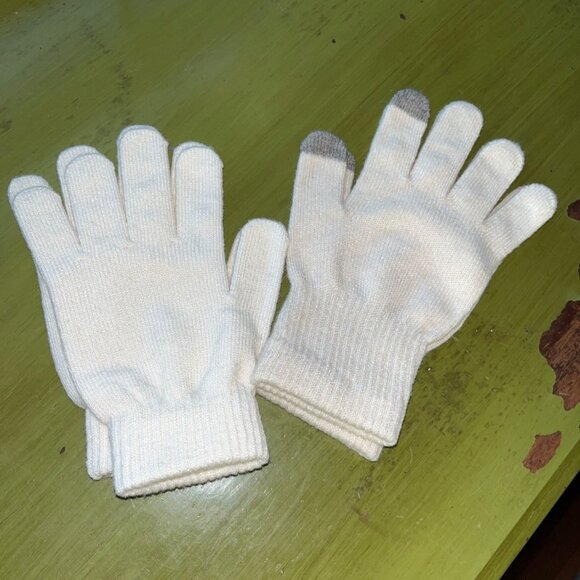 Ivory Knit Gloves 2 Pair Lot New Time&Tru Elegant Womens Winter Accessories Gift - Picture 1 of 5
